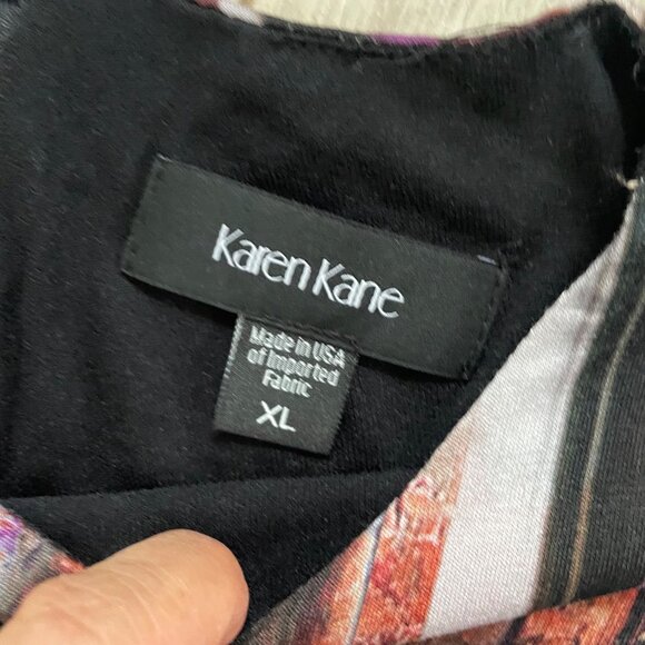 Karen Kane Amber Waves Sheath Dress XL Multicolor Polyester & Rayon Blend - Picture 2 of 9